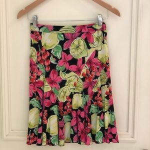 Bluemarine Tropical Print Skirt